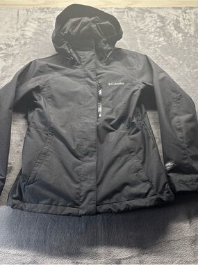 Columbia Black Women's Hooded Ski/ Rain Coat S
